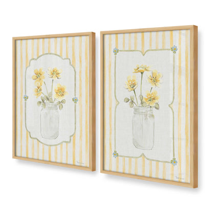 [Color:American Maple], Picture of art in a American Maple frame at an angle
