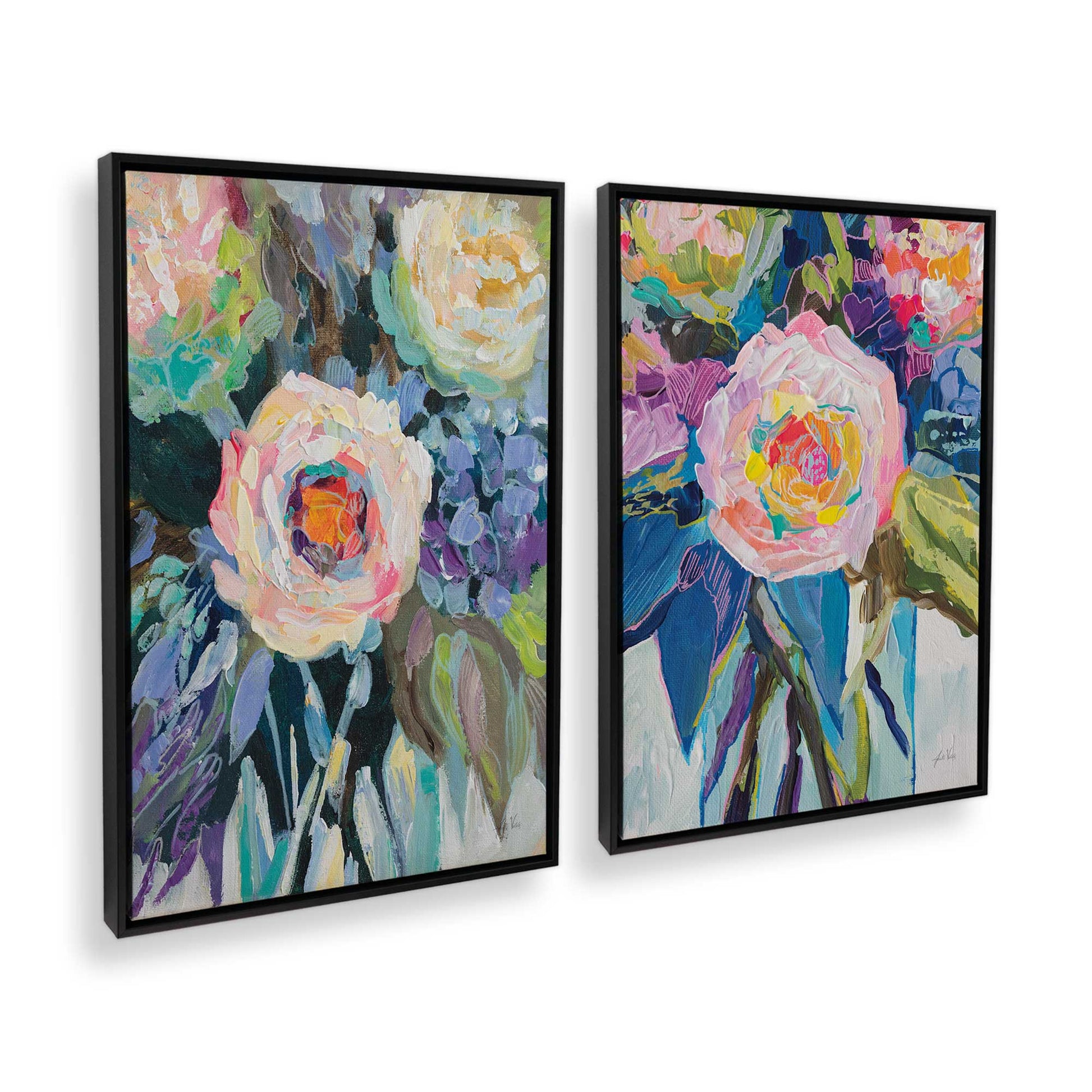 [Color:Satin Black], Picture of art in a Satin Black frame at an angle