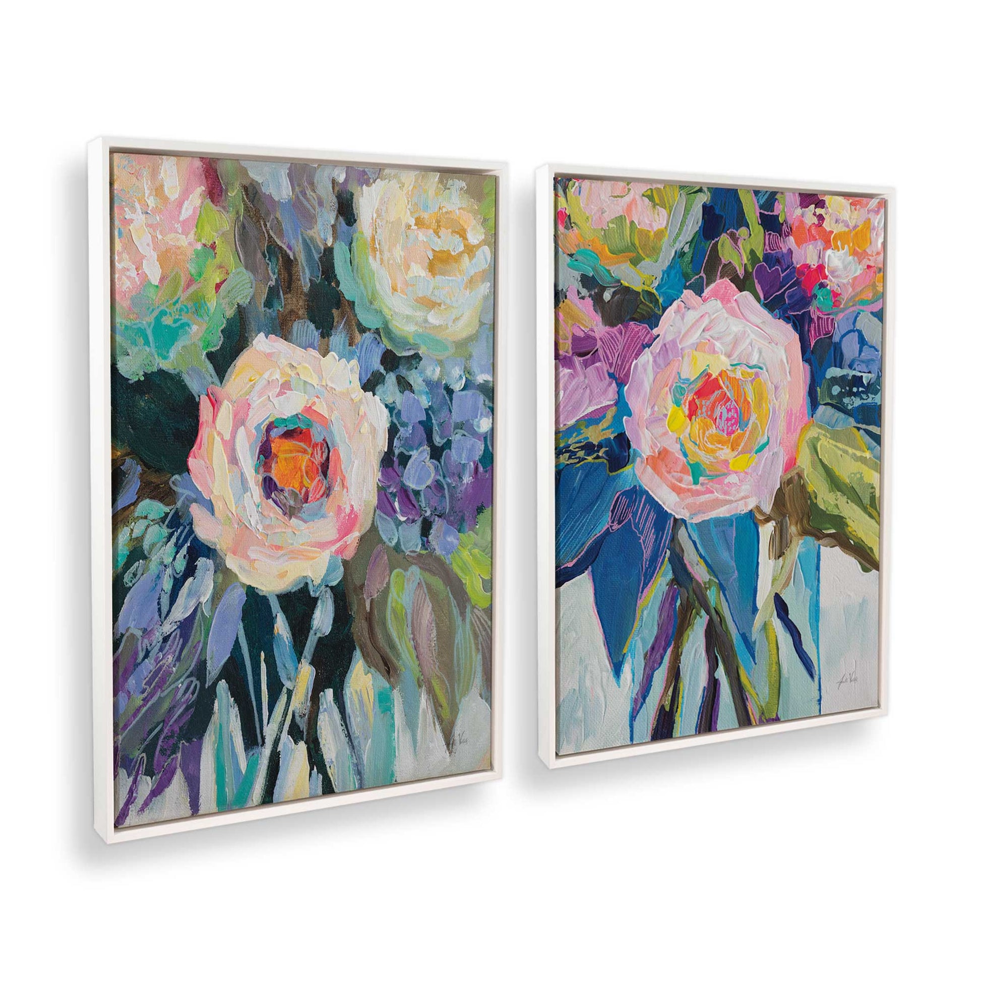 [Color:Opaque White], Picture of art in a White frame at an angle