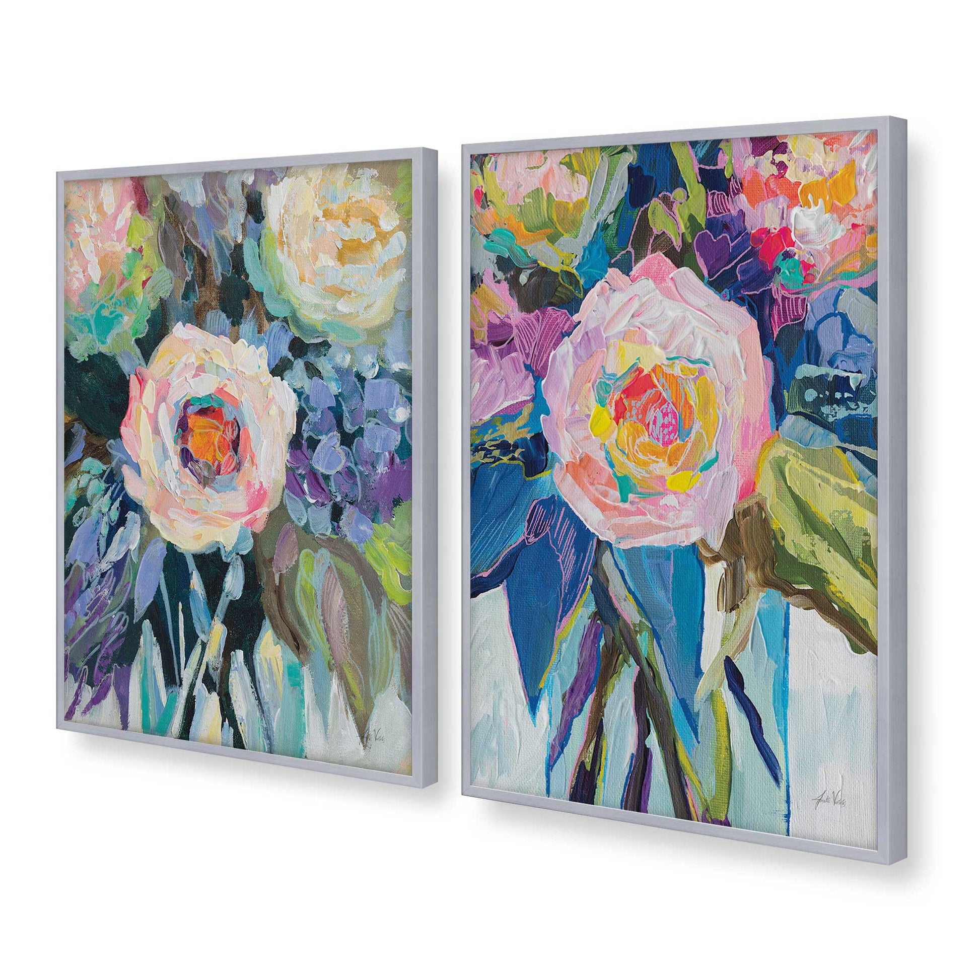 [Color:Polished Chrome], Picture of art in a Polished Chrome frame at an angle