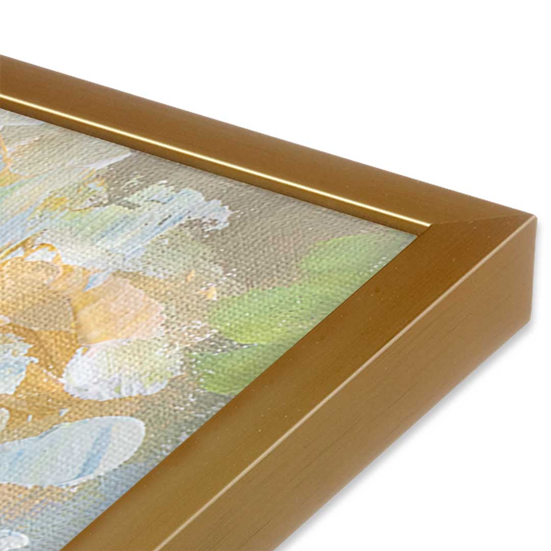 [Color:Polished Gold], Picture of art in a Polished Gold frame of the corner