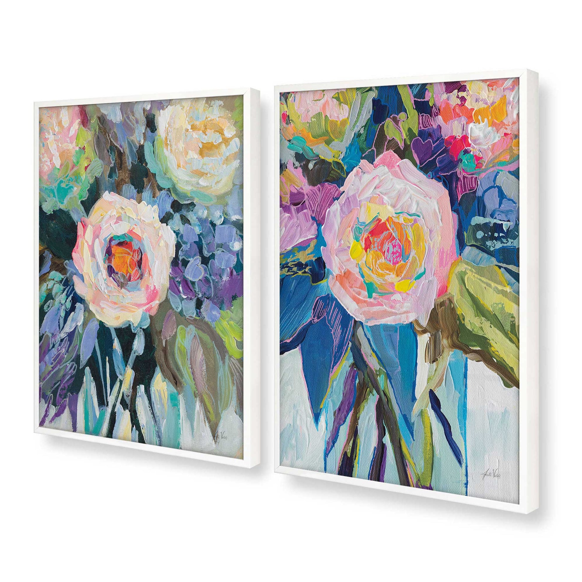 [Color:Opaque White], Picture of art in a Opaque White frame at an angle