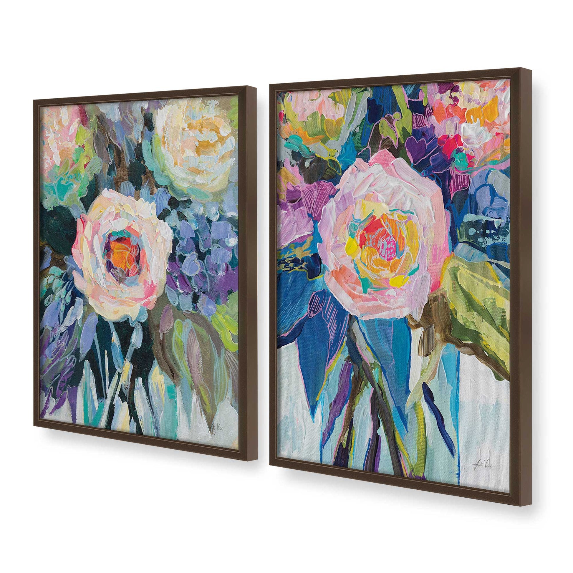 [Color:Belvinder Brown], Picture of art in a Belvinder Brown frame at an angle