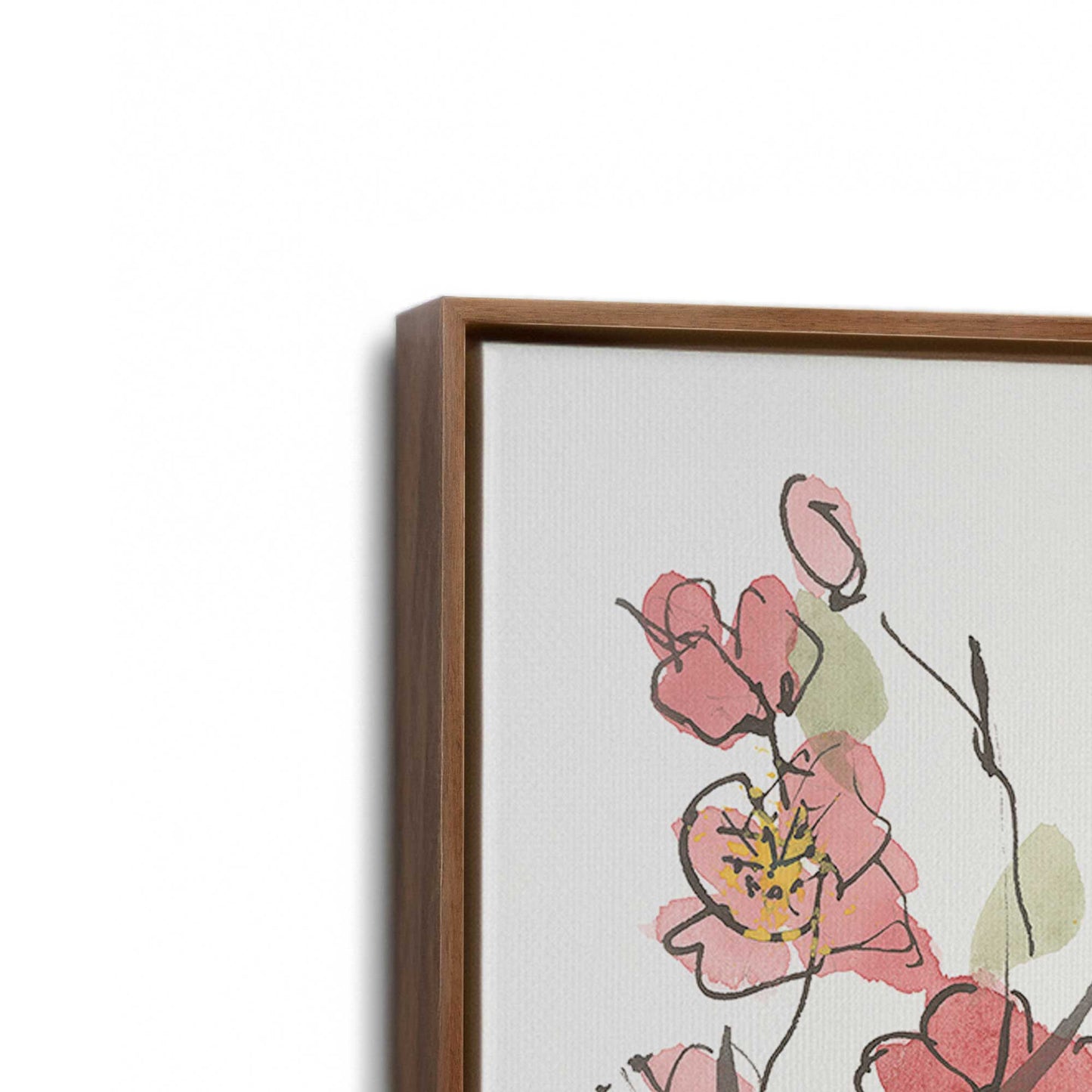[Color:Walnut], Picture of the corner of the art