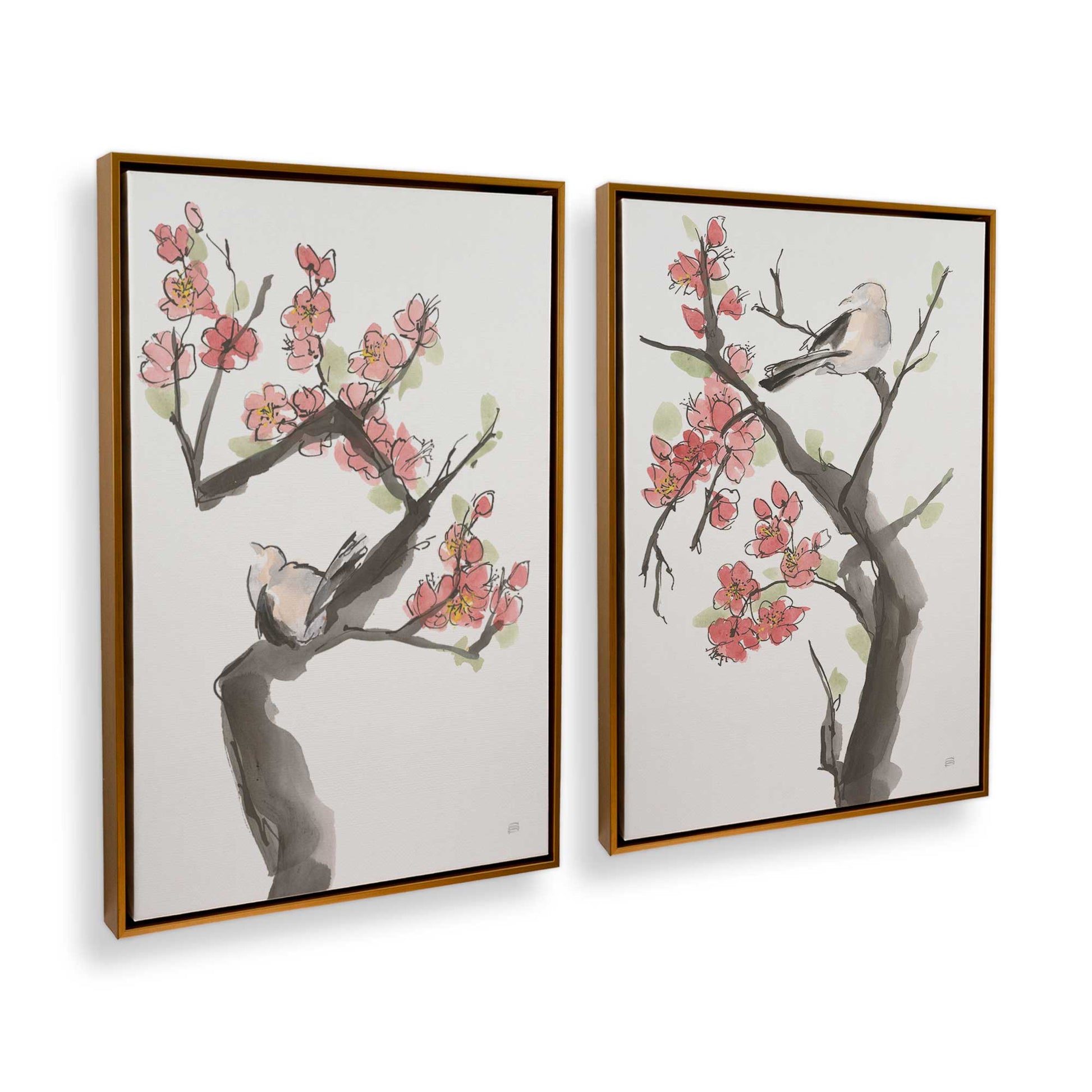 [Color:Polished Gold], Picture of art in a Polished Gold frame at an angle