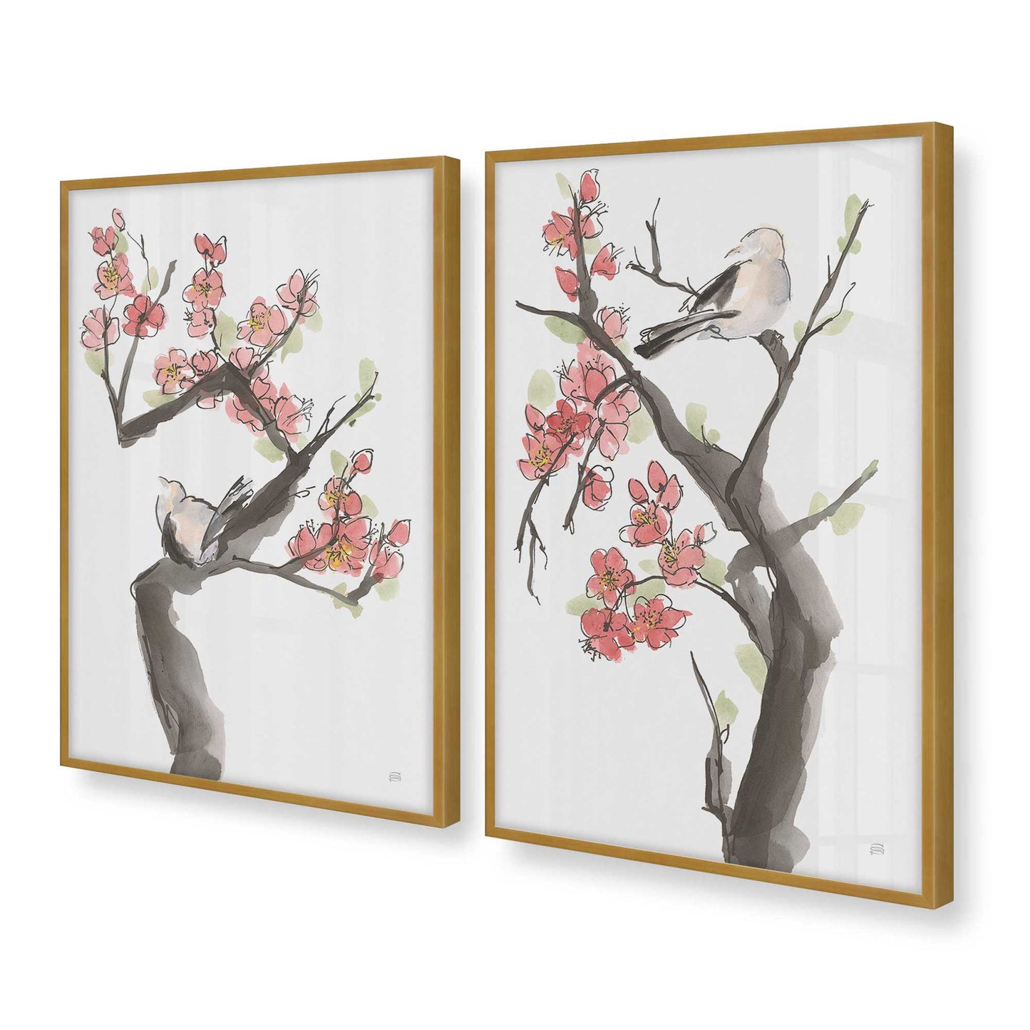 [Color:Polished Gold], Picture of art in a Polished Gold frame at an angle