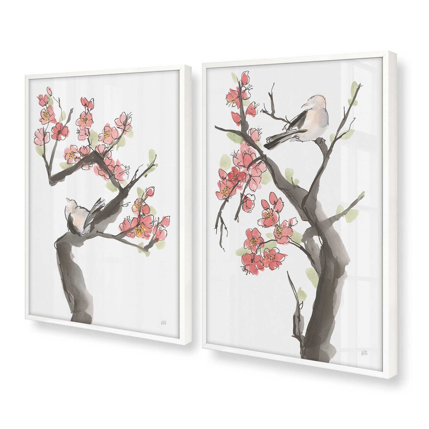 [Color:Opaque White], Picture of art in a Opaque White frame at an angle