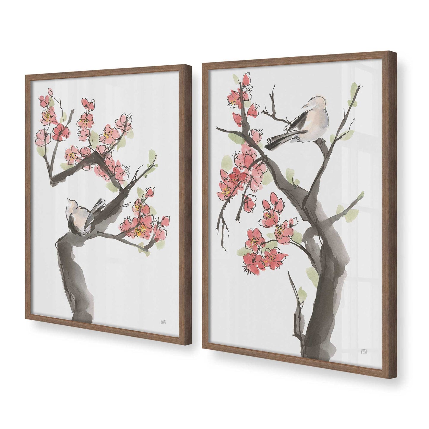 [Color:Walnut], Picture of art in a Walnut frame at an angle