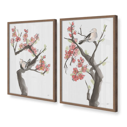 [Color:Walnut], Picture of art in a Walnut frame at an angle