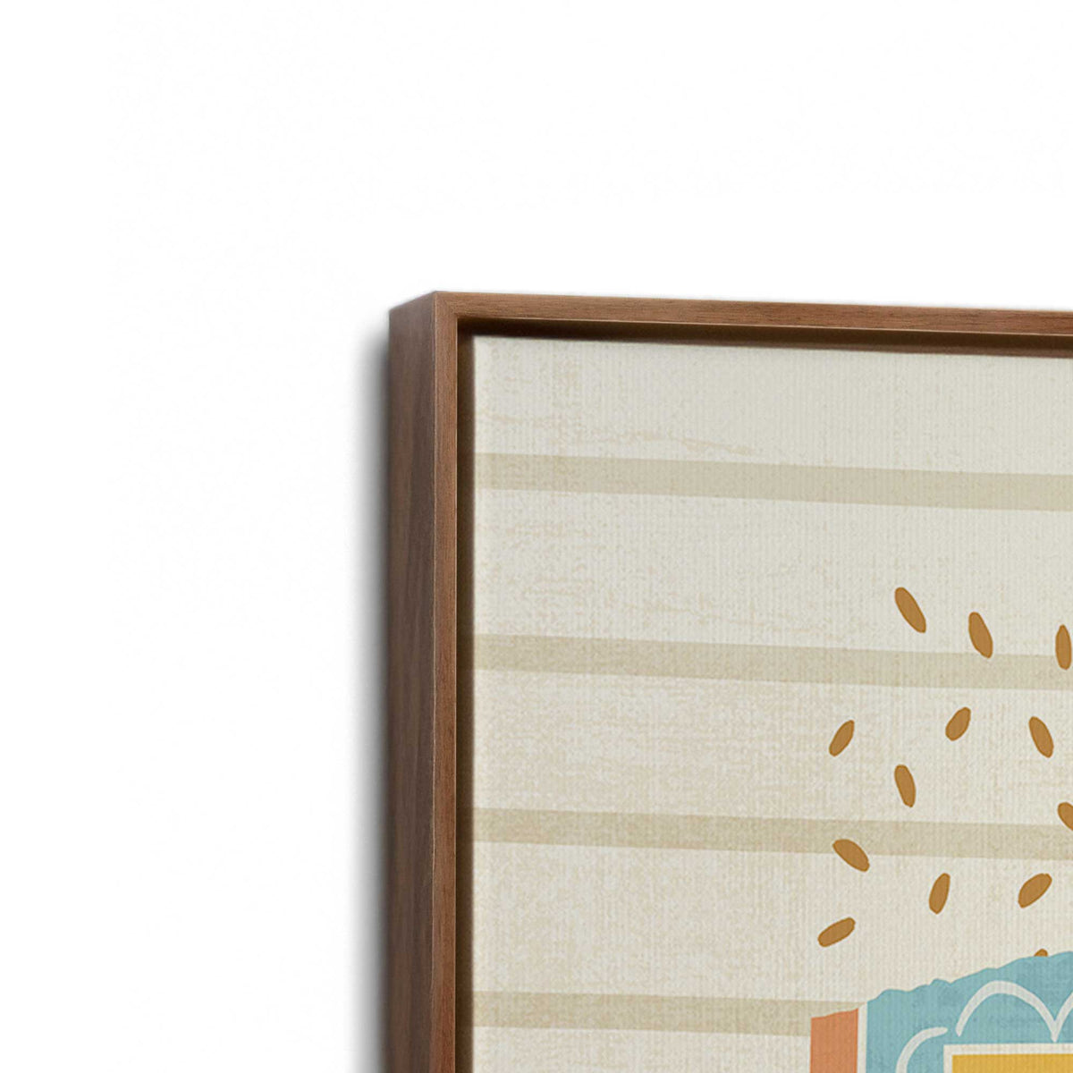 [Color:Walnut], Picture of the corner of the art
