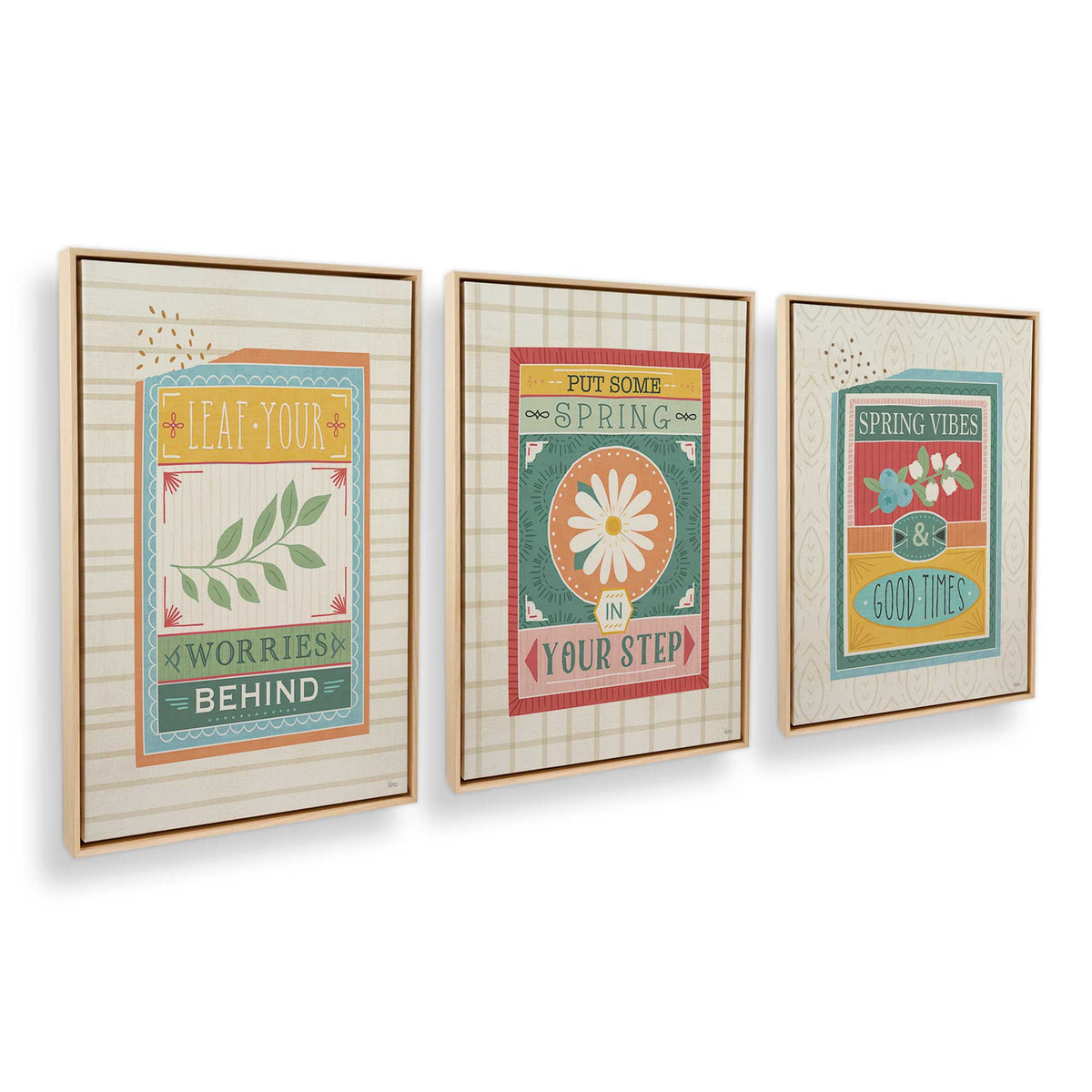 [Color:American Maple], Picture of art in a American Maple frame at an angle