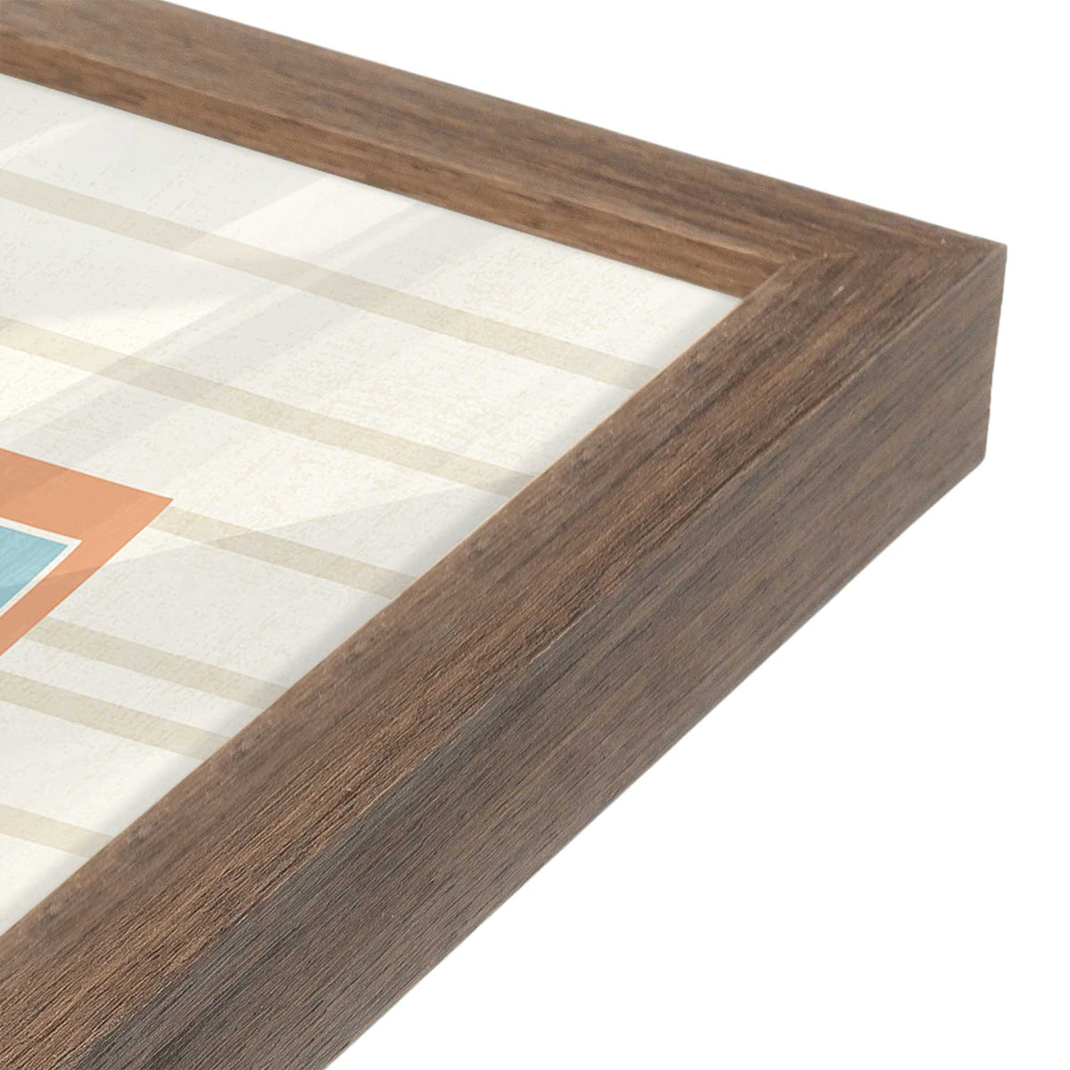 [Color:Walnut], Picture of art in a Walnut frame of the corner
