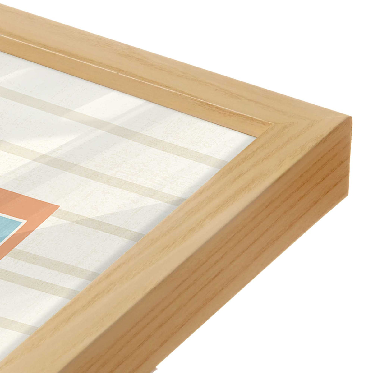 [Color:American Maple], Picture of art in a American Maple frame of the corner