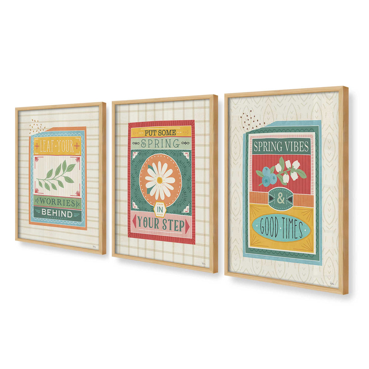 [Color:American Maple], Picture of art in a American Maple frame at an angle