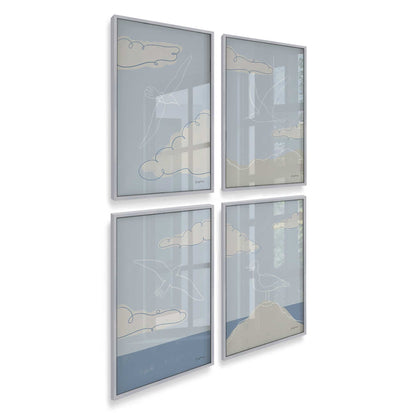 [Color:Polished Chrome], Picture of art in a Polished Chrome frame of the corner