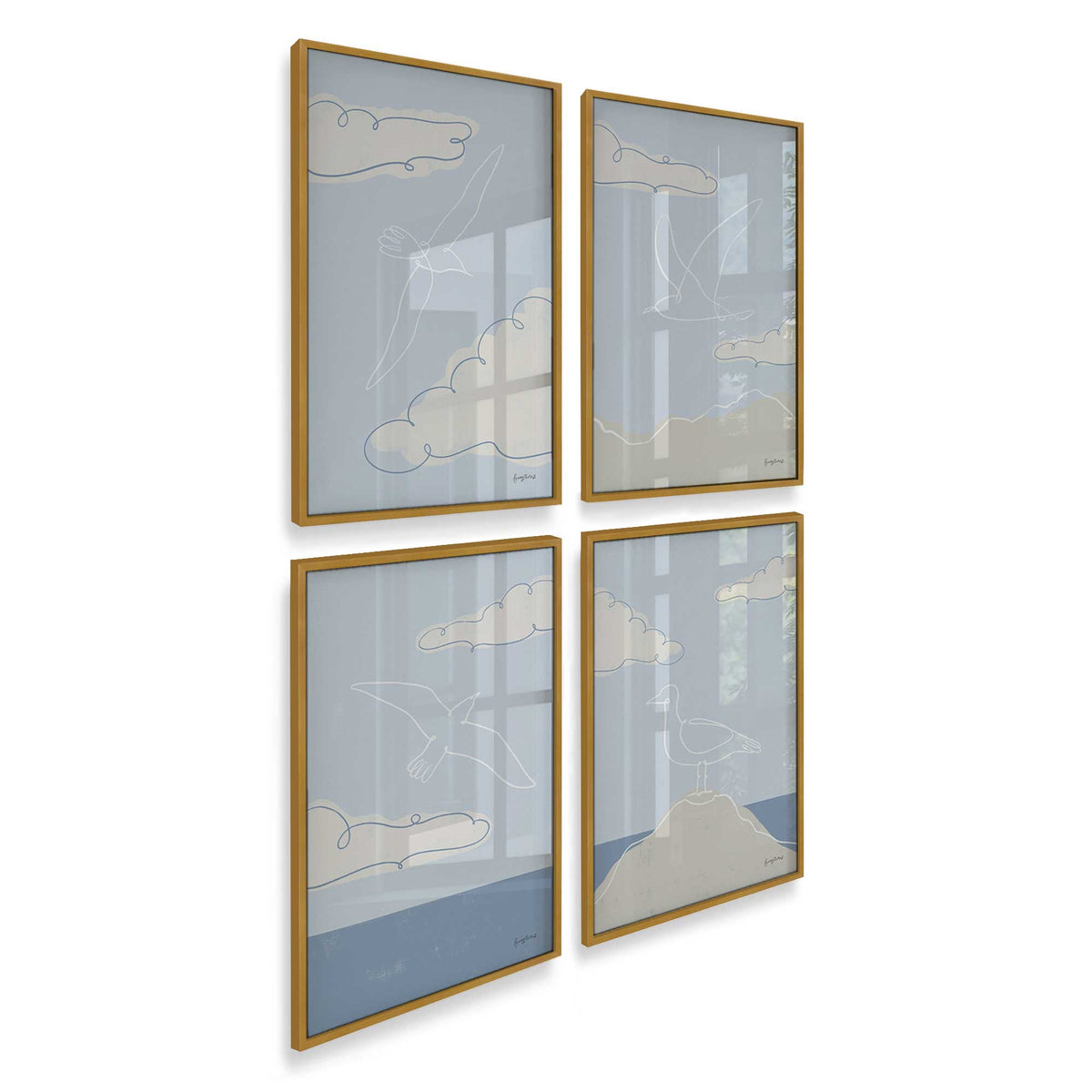 [Color:Polished Gold], Picture of art in a Polished Gold frame of the corner