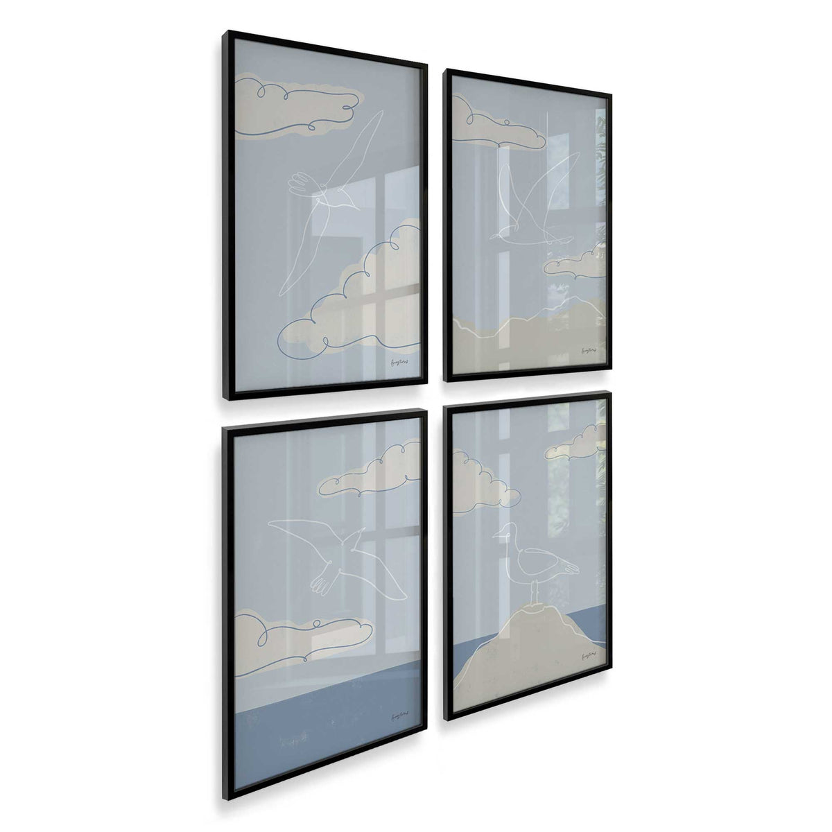 [Color:Satin Black], Picture of art in a Satin Black frame at an angle