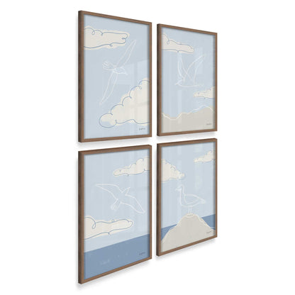 [Color:Walnut], Picture of art in a Walnut frame at an angle
