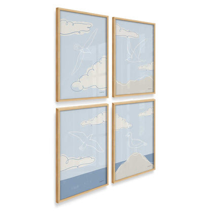 [Color:American Maple], Picture of art in an American Maple frame at an angle