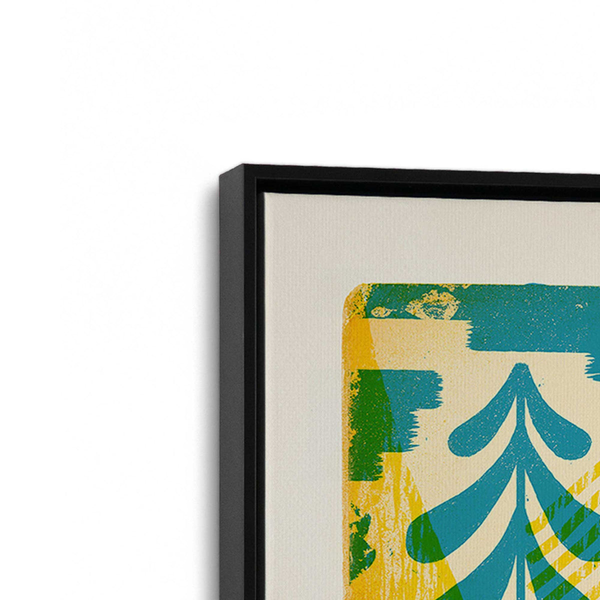 [Color:Satin Black], Picture of art in a Satin Black frame at an angle