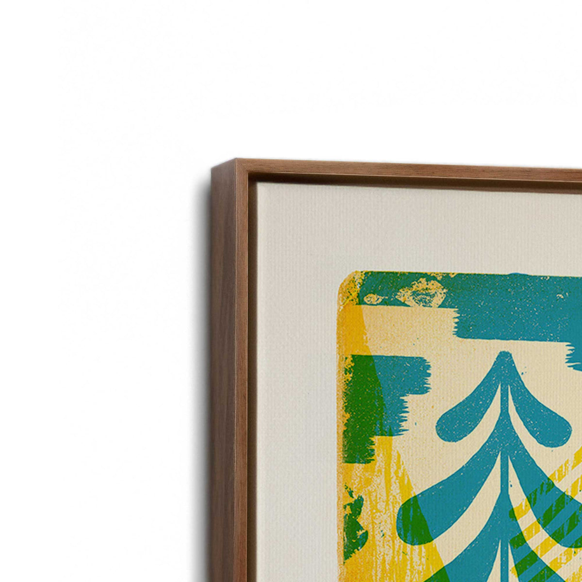 [Color:Walnut], Picture of art in a Walnut frame at an angle