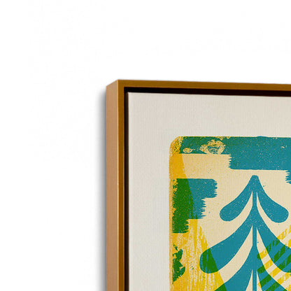 [Color:Polished Gold], Picture of art in a Polished Gold frame at an angle