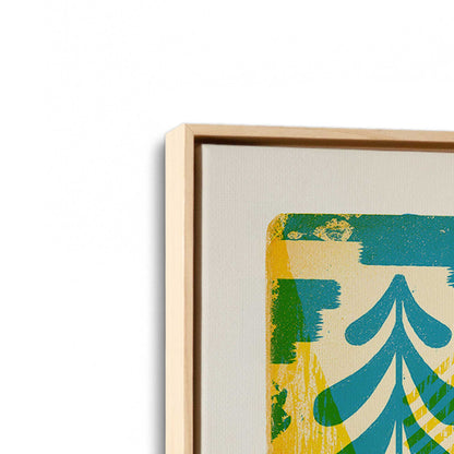 [Color:American Maple], Picture of art in an American Maple frame at an angle