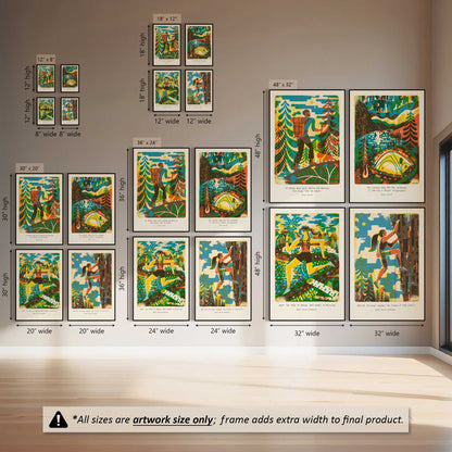 Take the Long Way, Set of 4 Canvas Prints
