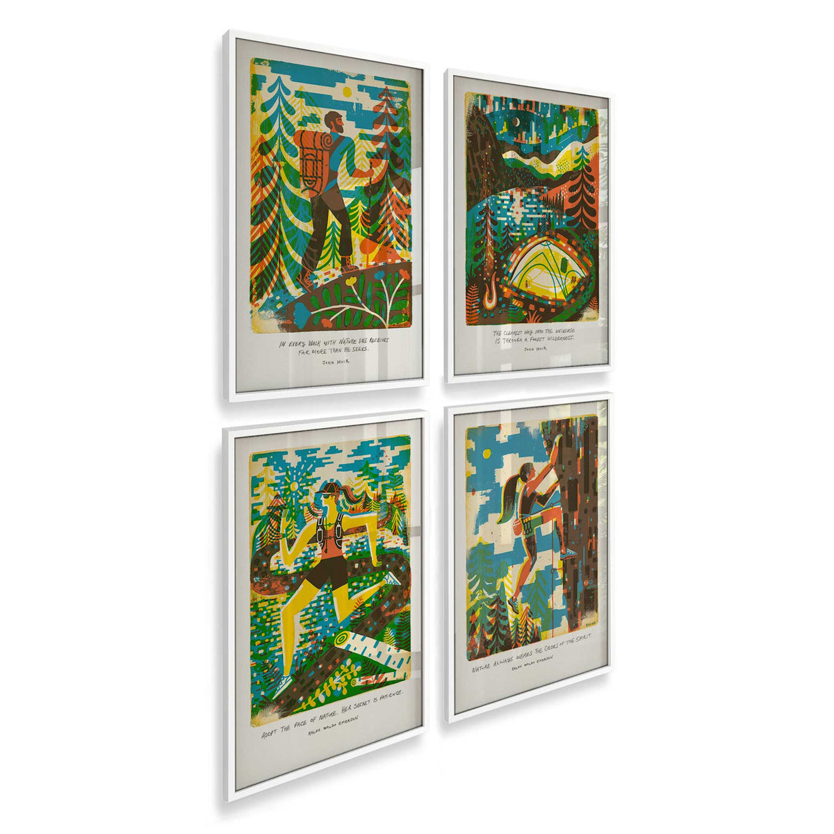 [Color:Opaque White], Picture of art in an Opaque White frame at an angle