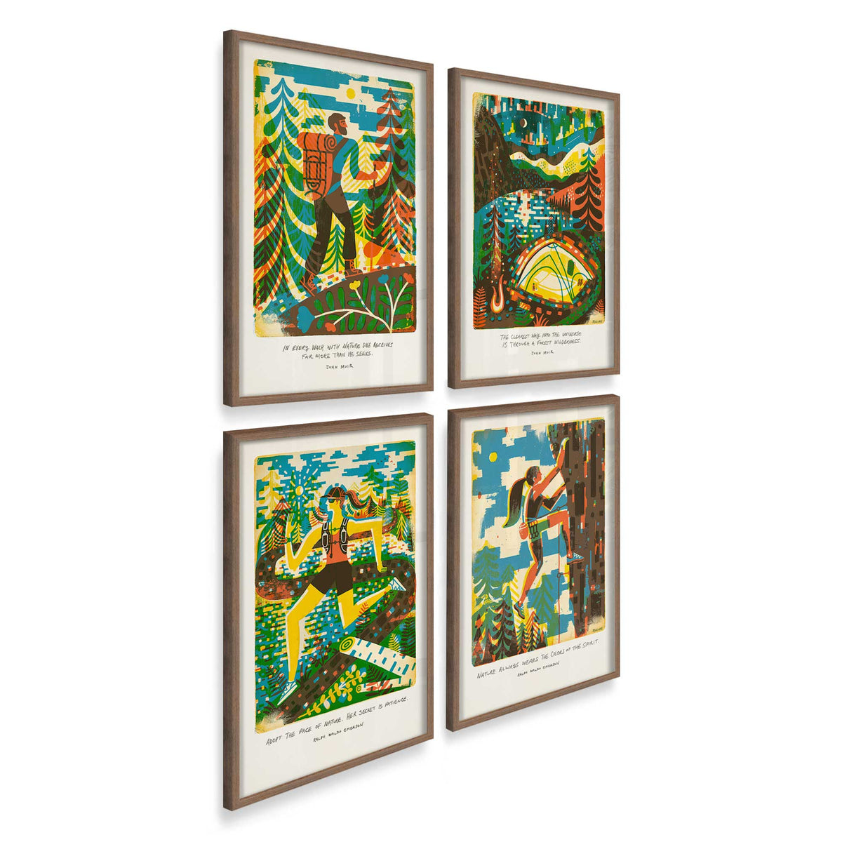 [Color:Walnut], Picture of art in a Walnut frame at an angle