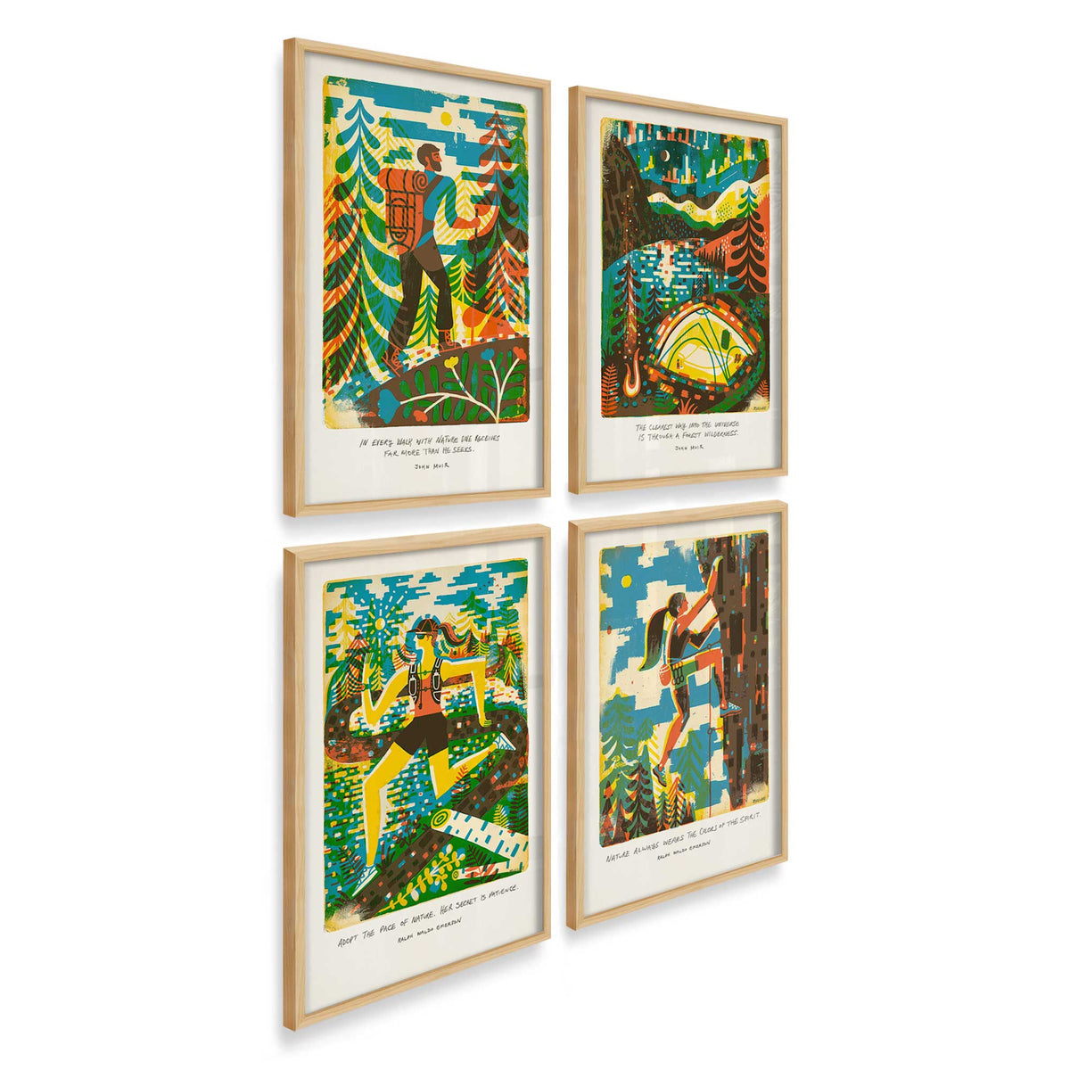 [Color:American Maple], Picture of art in an American Maple frame at an angle