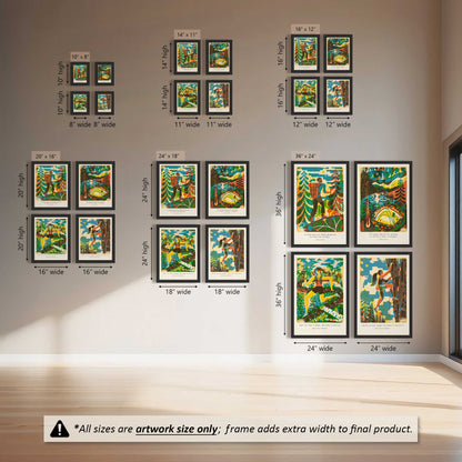 Take the Long Way Set of 4 Art Prints