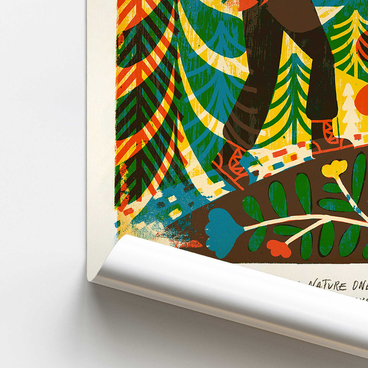 [color:Rolled Print], Picture of close up of art
