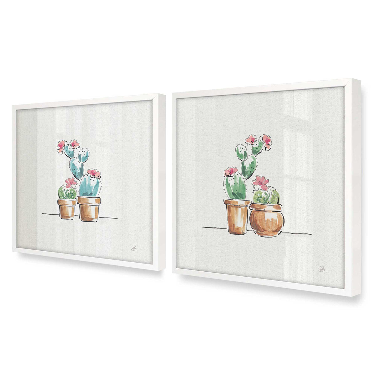 [Color:Opaque White], Picture of art in an Opaque White frame at an angle