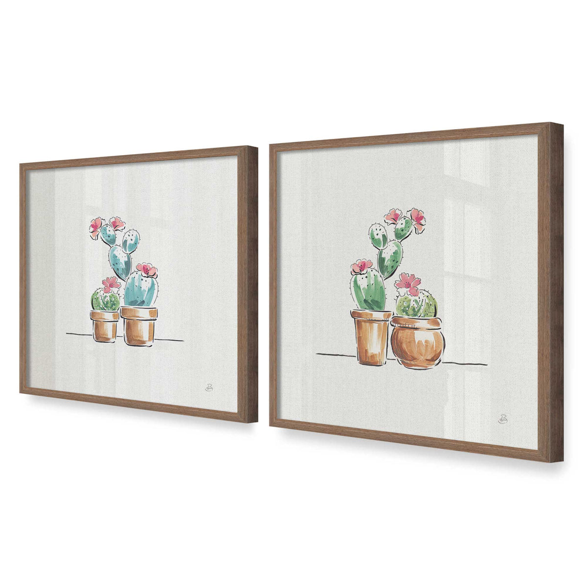 [Color:Walnut], Picture of art in a Walnut frame at an angle