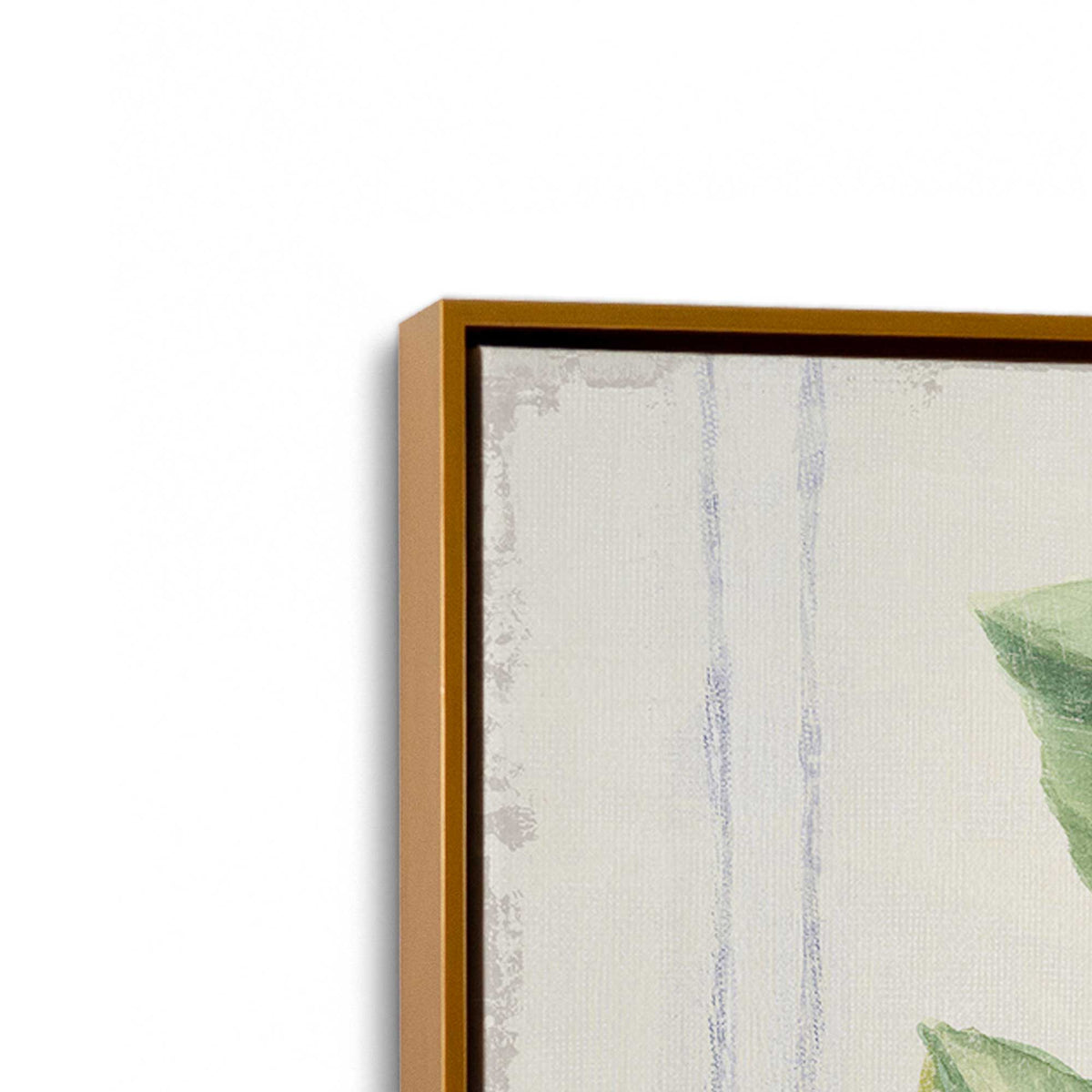 [Color:Polished Gold], Picture of art in a Polished Gold frame at an angle