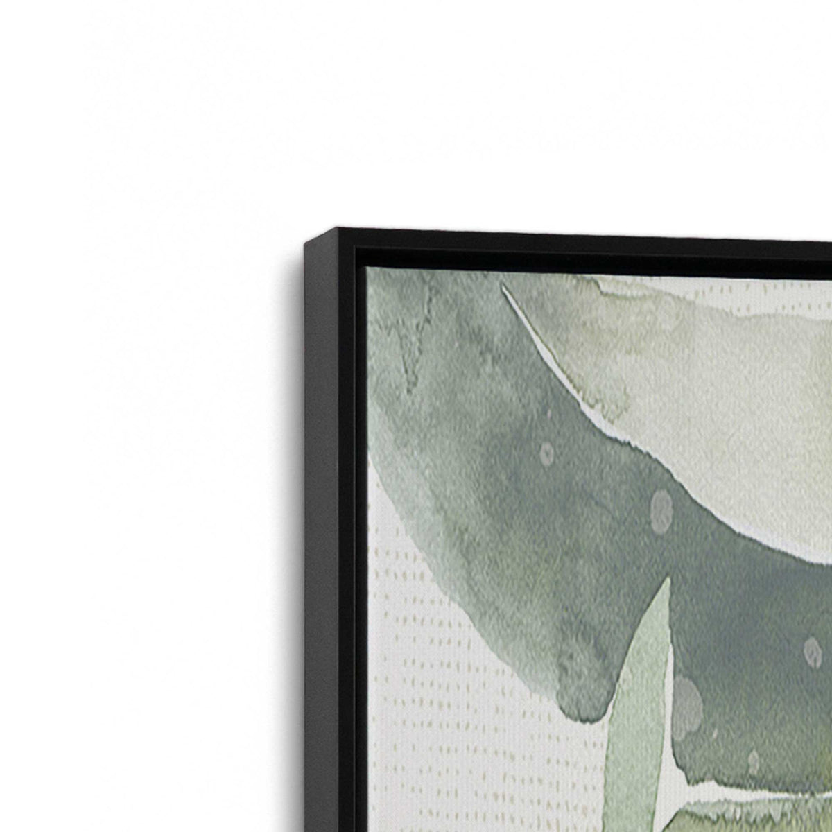 [Color:Satin Black], Picture of art in a Satin Black frame at an angle