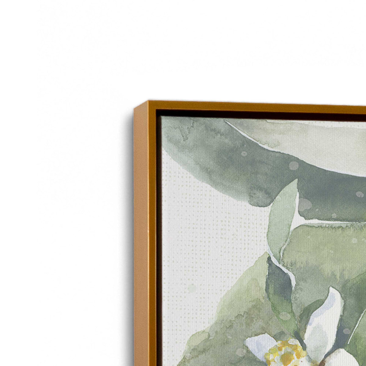 [Color:Polished Gold], Picture of art in a Polished Gold frame at an angle