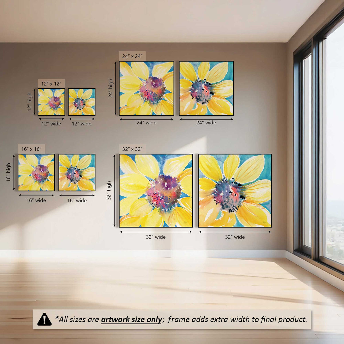 Happy Petal Pop, Set of 2 Canvas Prints