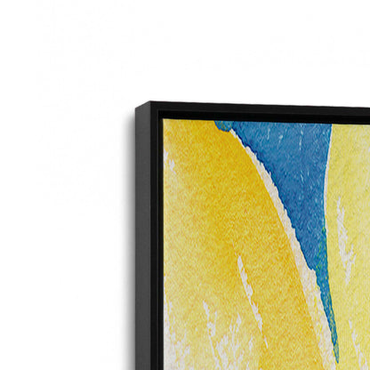 [Color:Satin Black], Picture of art in a Satin Black frame at an angle