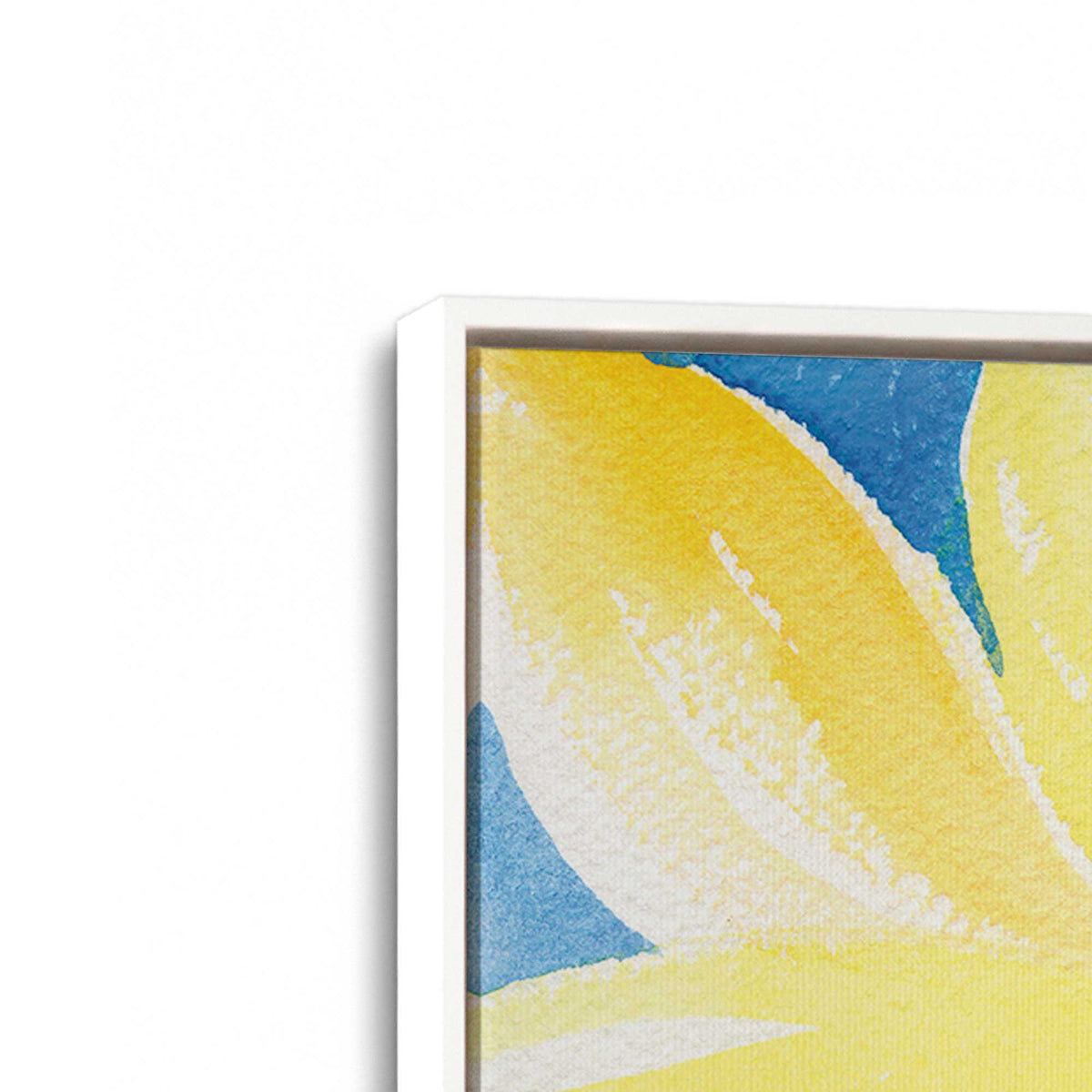 [Color:Opaque White], Picture of art in a White frame at an angle