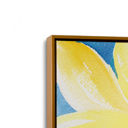 [Color:Polished Gold], Picture of art in a Polished Gold frame at an angle