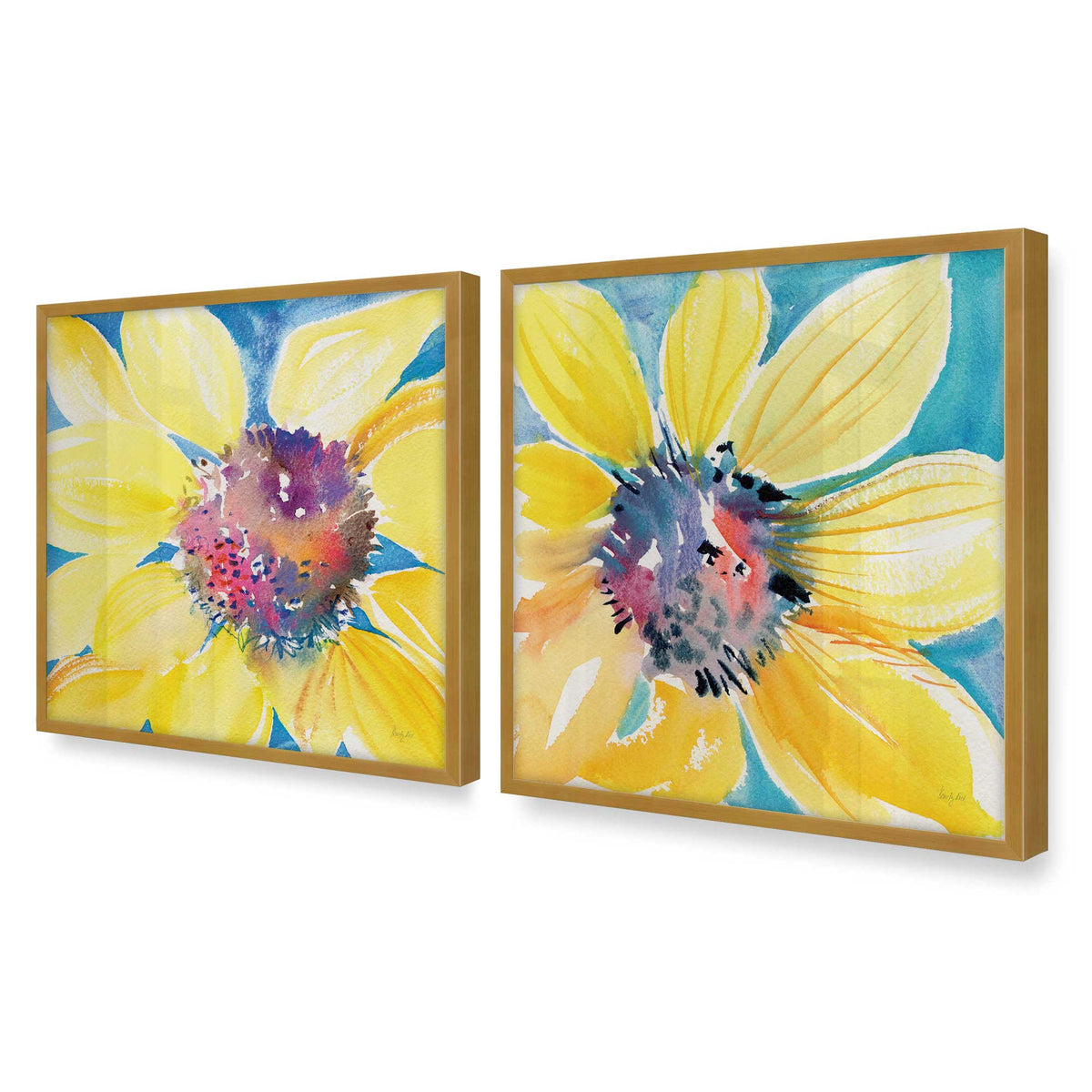 [Color:Polished Gold], Picture of art in a Polished Gold frame of the corner