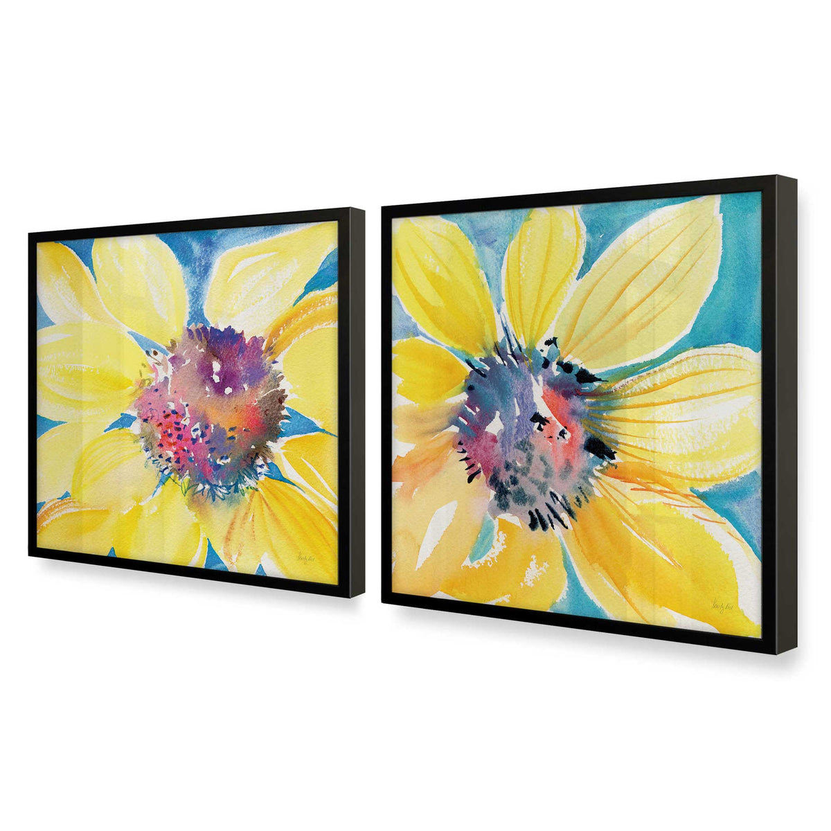 [Color:Satin Black], Picture of art in a Satin Black frame at an angle