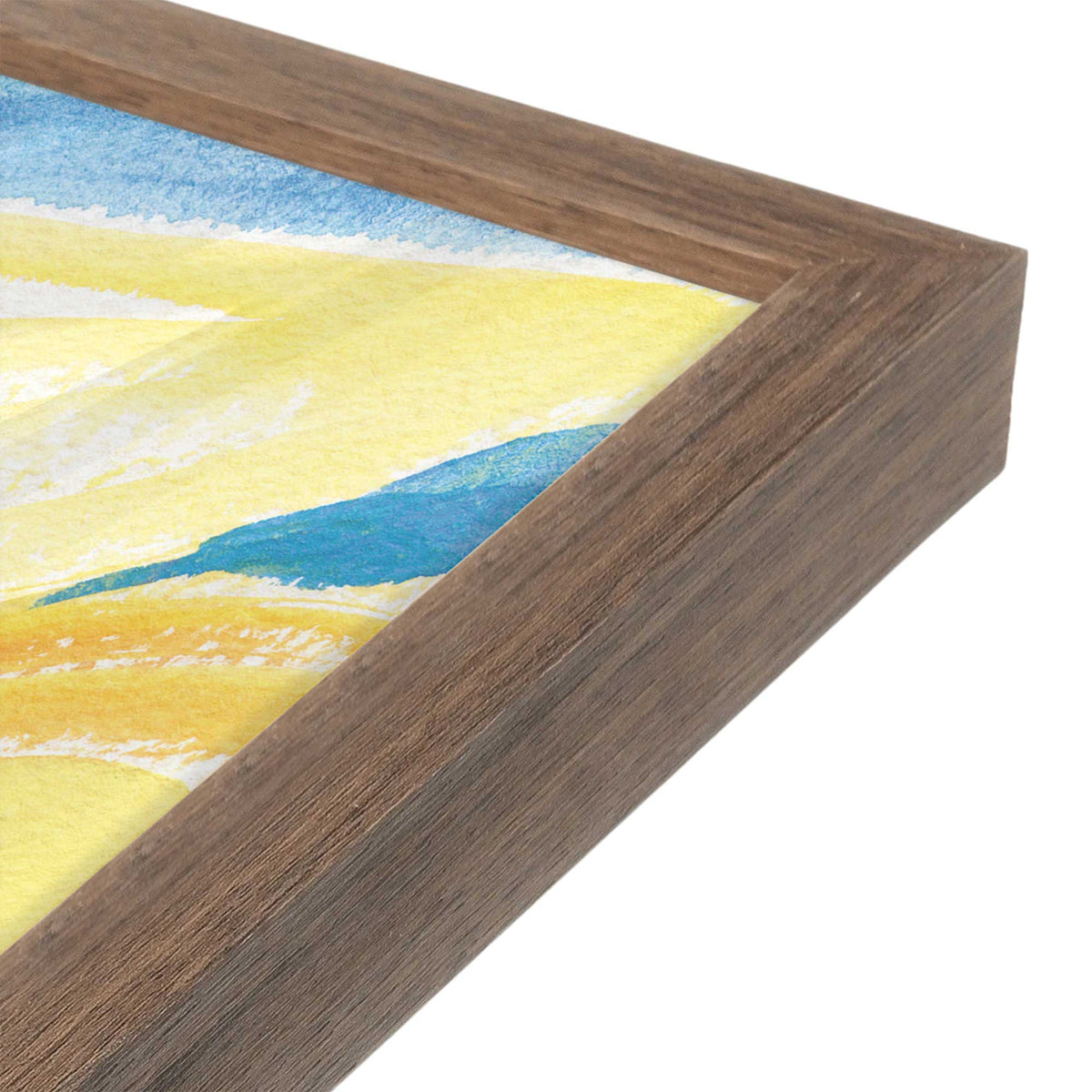 [Color:Walnut], Picture of art in a Walnut frame of the corner