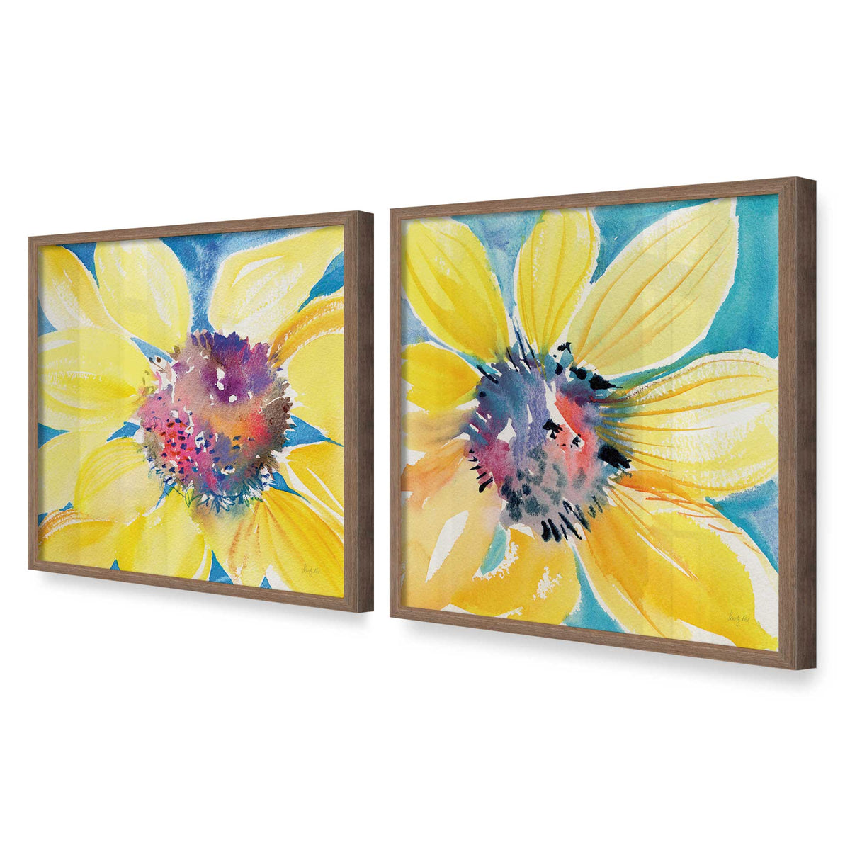 [Color:Walnut], Picture of art in a Walnut frame at an angle
