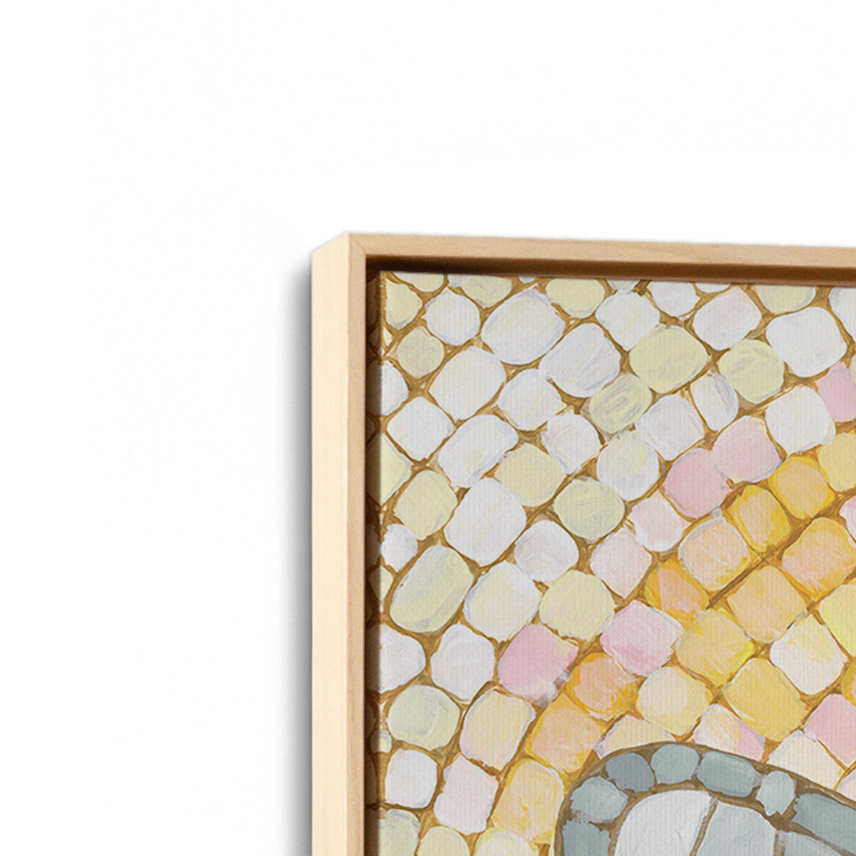 [Color:American Maple], Picture of art in an American Maple frame at an angle