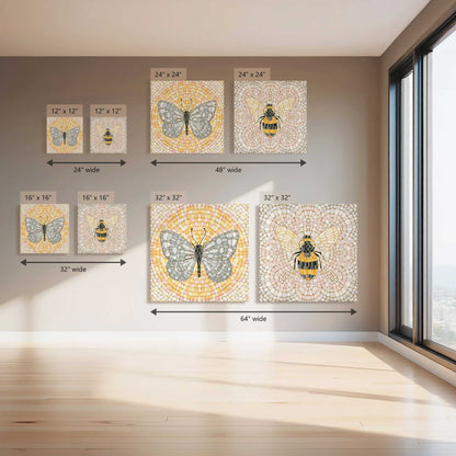 Mosaic Wings, Set of 2 Canvas Prints