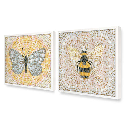 [Color:Opaque White], Picture of art in an Opaque White frame at an angle