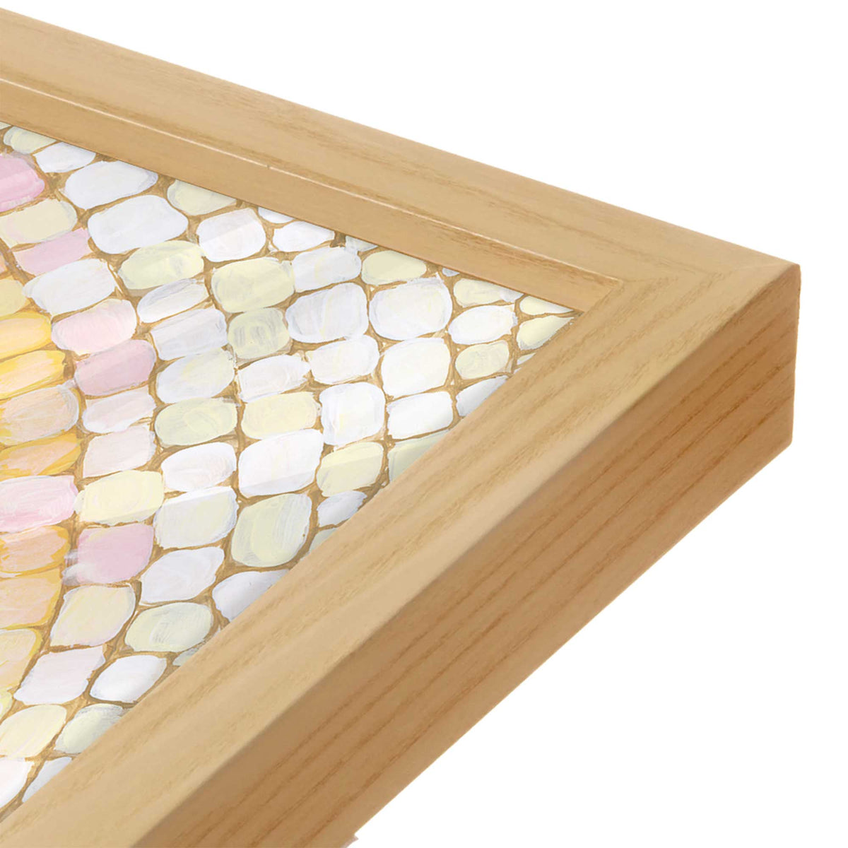 [Color:American Maple], Picture of art in an American Maple frame of the corner